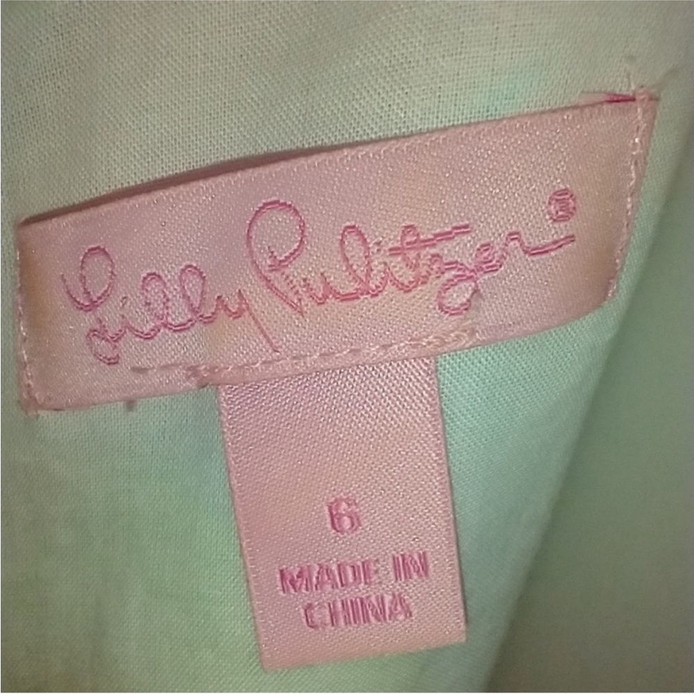RARE! LIKE NEW Lilly Pulitzer Delia Shorely Blue Mojo Shift Dress Floral Mini, 6 - Picture 10 of 13